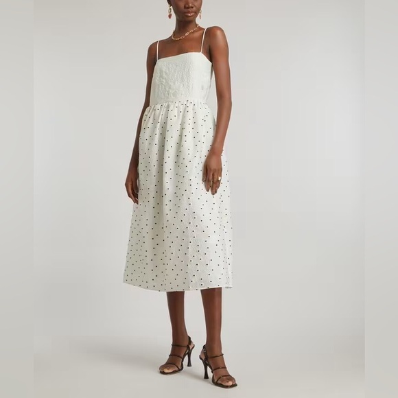 STINE GOYA NWT Anny Embroidered Midi Dress L - Picture 1 of 11